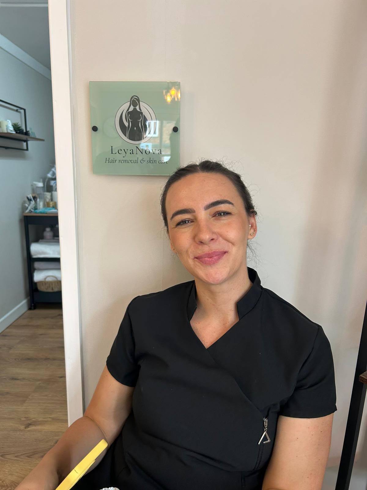 Portrait of Leya Lopez, beauty therapist and founder of Leya Nova